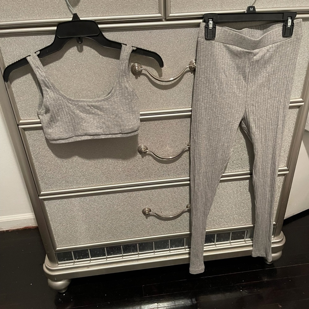 Knitted grey two piece